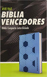 Biblia Reina Valera 60 vencedores azul símil piel