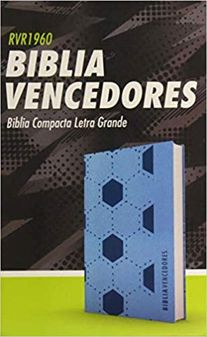 Biblia Reina Valera 60 vencedores azul símil piel