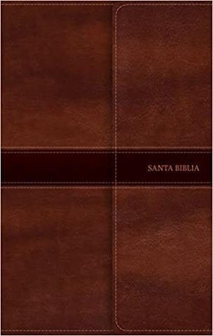 Biblia Ultrafina, marrón símil piel y solapa con imán