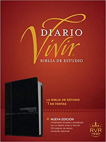 Biblia Reina Valera 60 de estudio diario vivir sentipiel negro/ónice actualizada