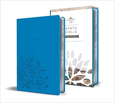 Biblia Reina Valera 60 manual aguamarina imitación piel concordancia 10.5P