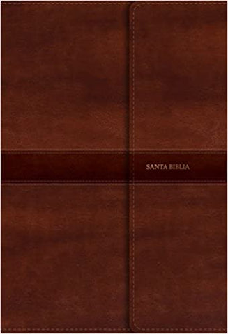 Biblia Letra Gigante marrón, símil piel y solapa con imán RVR1960