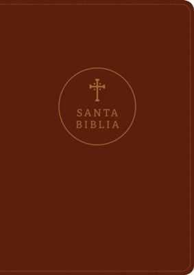 Biblia RVR60,  ultrafina sentipiel, café rojizo, edición de referencia