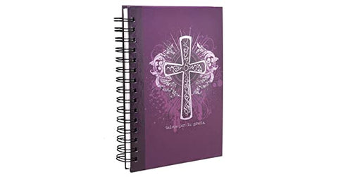 Diario de espiral doble con cruz