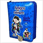 Biblia Reina Valera 60 amigos por siempre letra grande azul acolchonada PJR