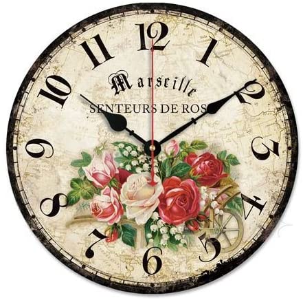 Reloj flores rosas vintage