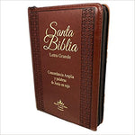 Biblia Reina Valera 60 letra grande con cierre imitación piel marrón PJR