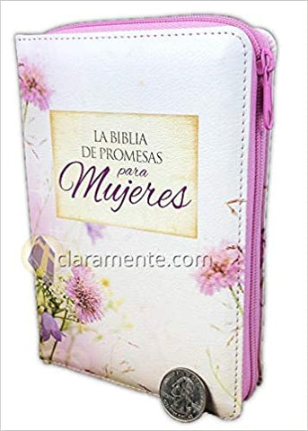 Biblia de Promesas Compacta Floral con cierre