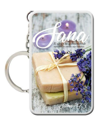 Llavero acrilico rectangular sana