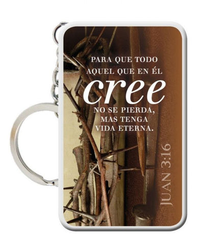 Llavero acrilico rectangular cree