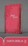 Biblia NTV edición zipper flores rosa SP