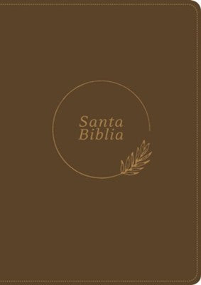 Biblia RVR60, Edición zíper con referencias, letra grande, SentiPiel, Café