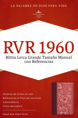 B. RVR60 tamaño manual letra grande simil piel color rosa y vino con referencias