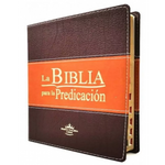 Biblia Reina Valera 60 letra grande estudio de la Predicación marrón con índice