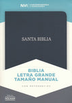 Biblia referencias NVI manual letra grande negro piel fabricada