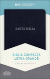 Biblia Ref NVI compacta letra grande negro piel fabricada