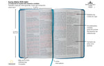 Biblia Reina Valera 60 manual aguamarina imitación piel concordancia 10.5P