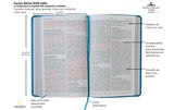 Biblia Reina Valera 60 manual aguamarina imitación piel concordancia 10.5P