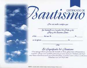 Certificados de bautismo