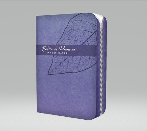 Biblia Reina Valera 60 promesas lavanda pe cierre letra grande 12p