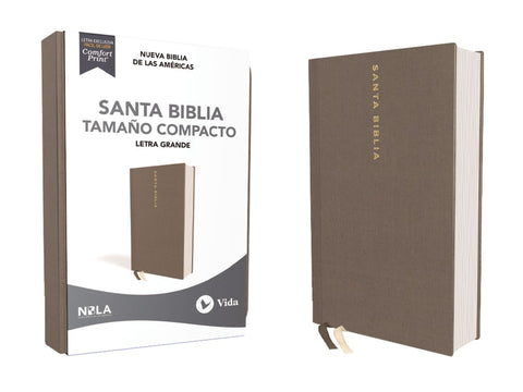 Biblia NBLA Letra Grande Compacta tapa dura Gris edición Letra Roja