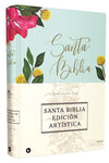 Biblia Reina Valera 60 edición artística tapa dura floral canto con diseño