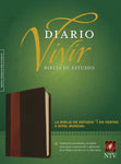 Biblia NTV estudio diario vivir sentipiel cafe/cafe claro