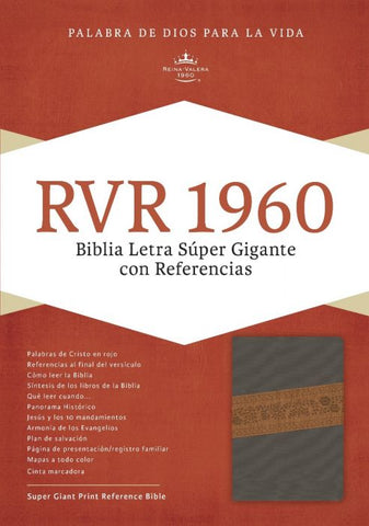 B. Letra super gigante gris/marrón RVR1960
