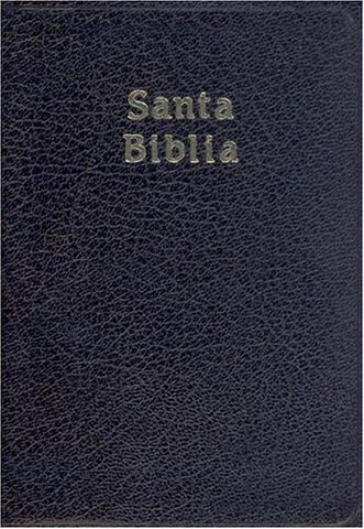 Biblia chica imitación piel negra