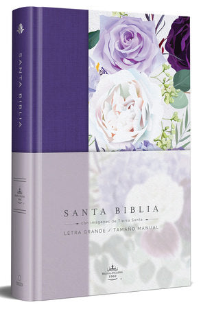 Biblia Reina Valera 60 letra grande morada c/flores  tapa dura TM 10.5P