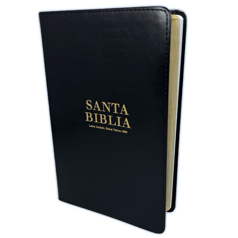 Biblia Reina Valera 60 letra grande imitación piel negro