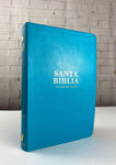 Biblia Reina Valera 60 Letra grande tamaño manual imit. piel turquesa