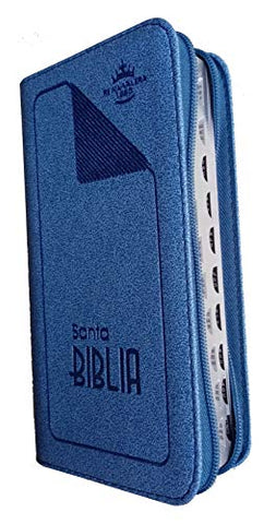 Biblia Reina Valera 60 agenda azul cierre  con cierre e índice PJR