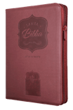 Biblia Reina Valera 60 letra gigante imitación piel vino índice QR PJR