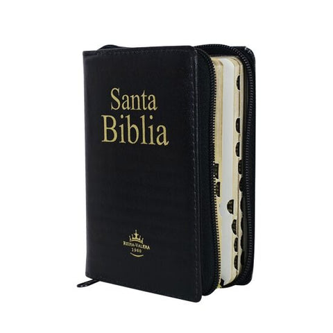 Biblia Reina Valera 60 letra grande cierre e índice bolsillo negra