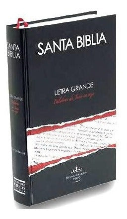 Biblia mediana letra grande negro tapa dura PJR