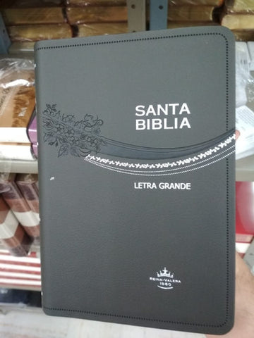 Biblia Reina Valera 60 letra grande gris