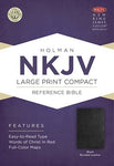 Biblia NKJV Compacta con ref negro IP 8.25P
