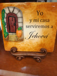 Retablo acabado poliester yo y mi casa serviremos