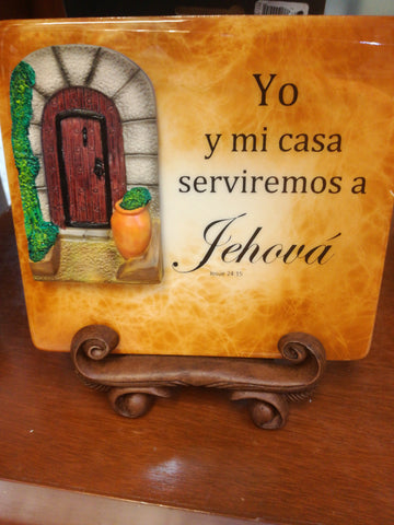 Retablo acabado poliester yo y mi casa serviremos