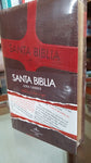 Biblia Reina Valera 60 mediana imitación piel letra grande marrón/rojo