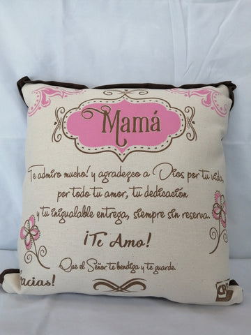 Cojin tematico vintage c/texto mama