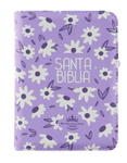 Biblia Reina Valera 60 bolsillo lila canto lavanda con cierre PJR