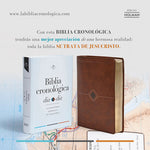 Biblia Reina Valera 60 Cronológica día a día marrón piel