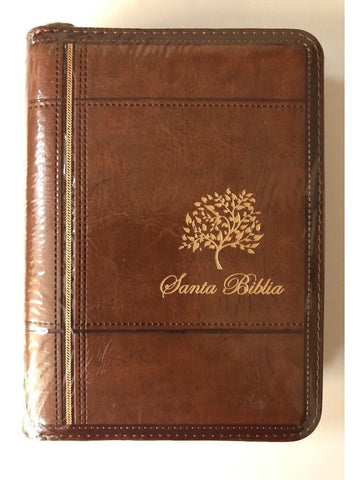 Biblia Reina Valera 60 bolsillo imitación café letra grande