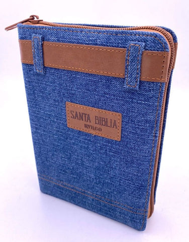 Biblia Reina Valera 60 jean marron cierre indice