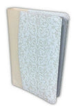 Biblia Reina Valera 60 simil piel recuerdo de boda con filigrana blanca/rosa