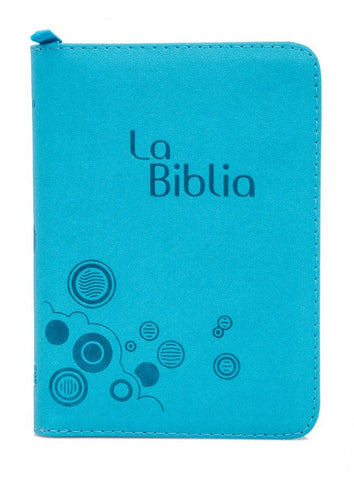 Biblia Traducción Lenguaje Actual mediana con cierre letra grande Verde Agua