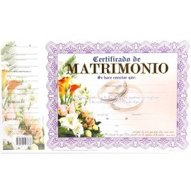 Certificado matrimonio