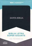 Biblia NVI referencia negro piel fabricada con índice letra súper gigante 17P